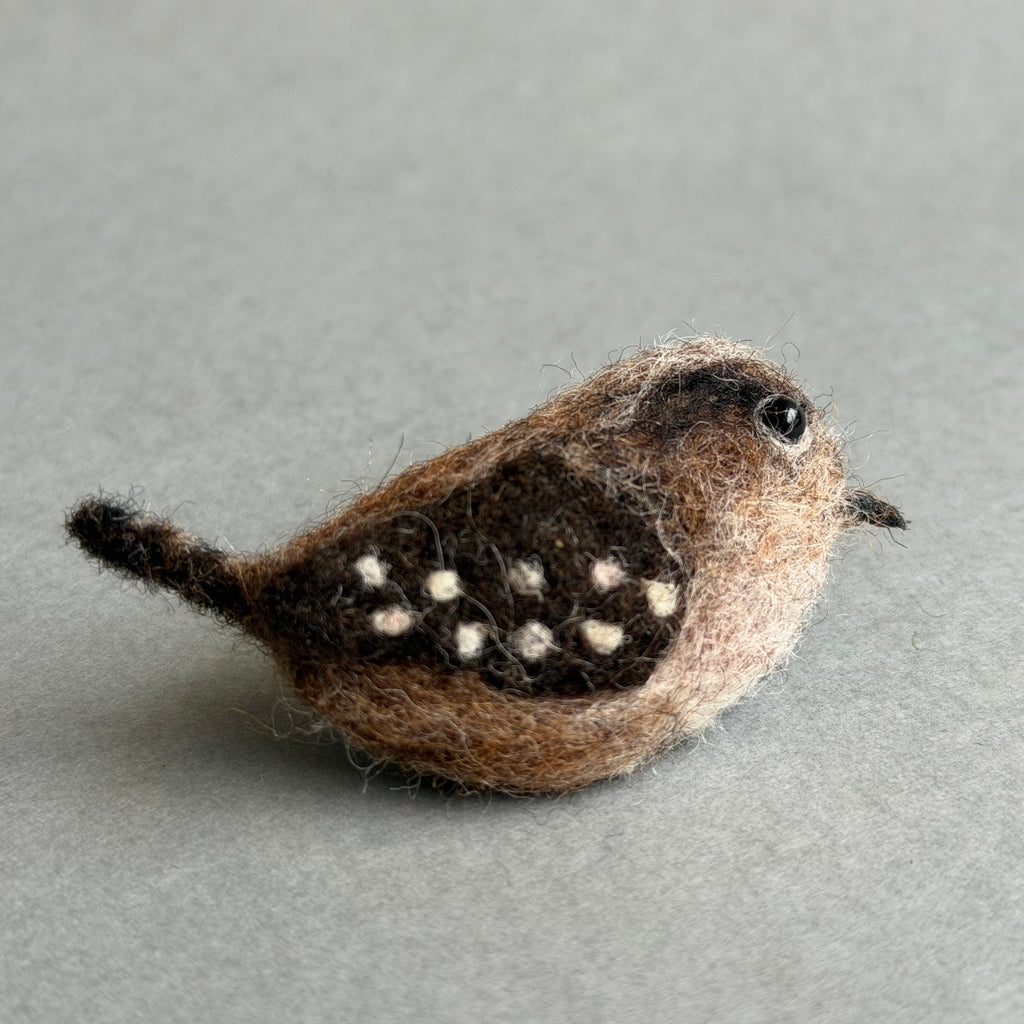 Needle Felted ‘Jenny Wren’ Brooch
