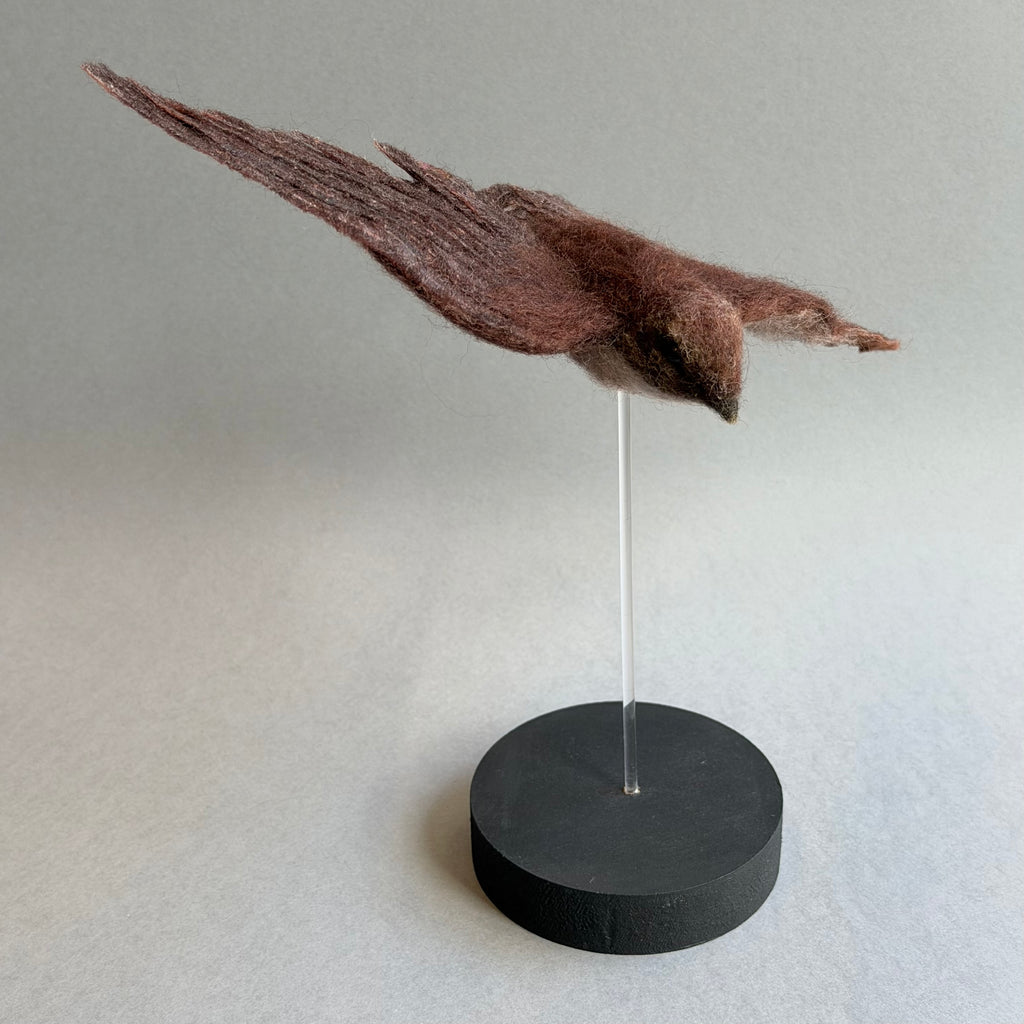 Needle Felted Swift in Flight