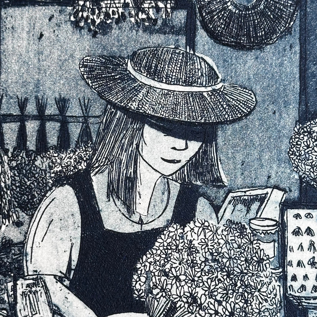 Etching - Dried Flowers - Unframed