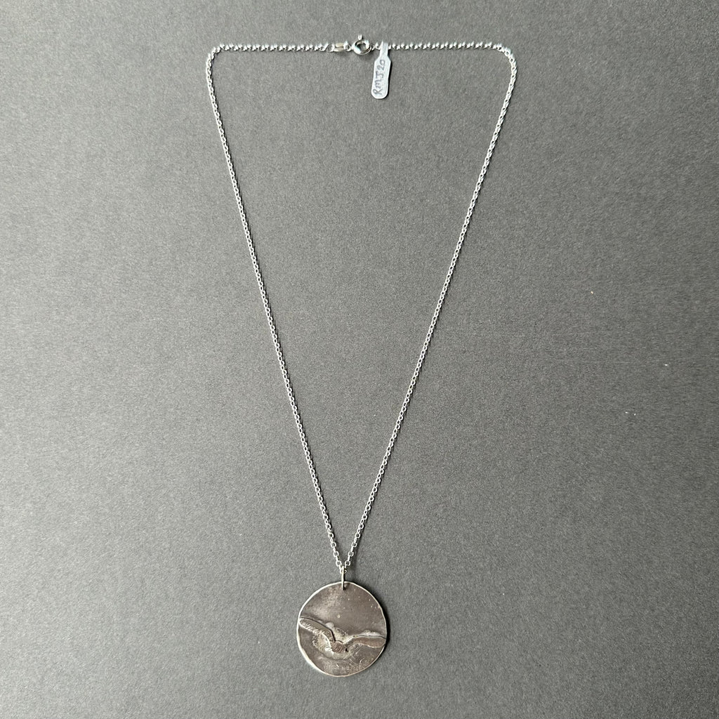 Sterling Silver Pendant - Barn Owl in the Mist