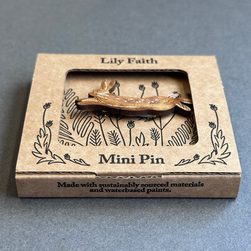Mini Pin Brooch - Hare