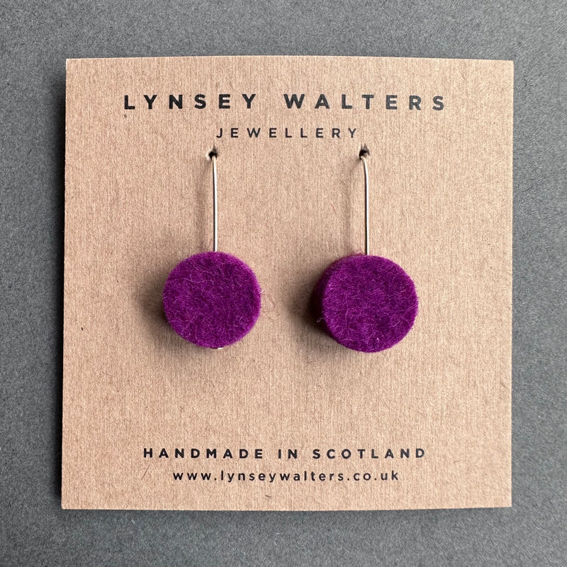 Dot Earrings 'Burgundy/Purple'