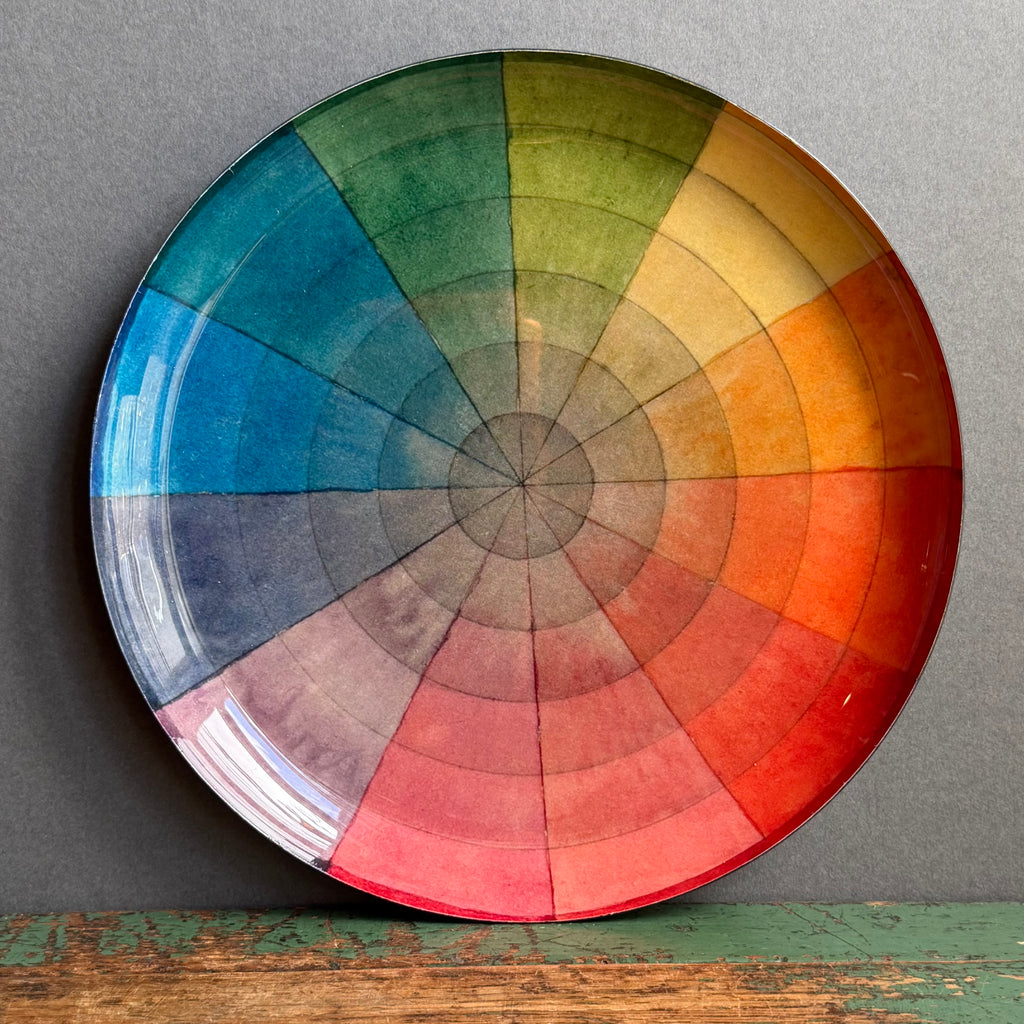 Enamel Tray - Medium Round - Vintage Colour Wheel