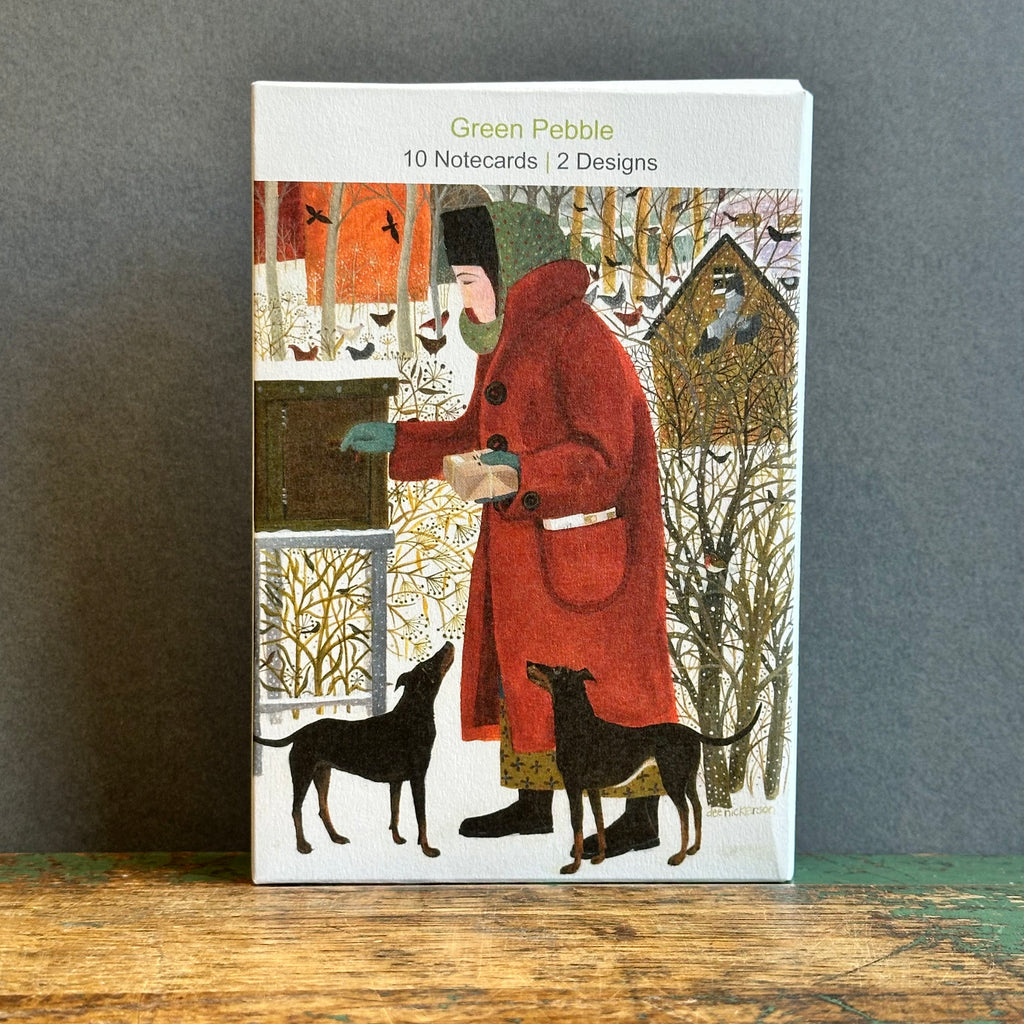 Note Pack - Set of 10 - Dee Nickerson - Winter Walks With Dogs & Collecting the Post