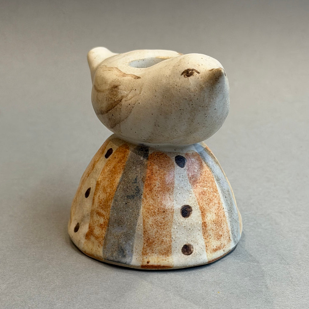 Stoneware Bird - Candle Holder - Small #B