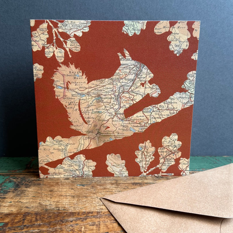 Haworth Map Card ‘Red Squirrel’