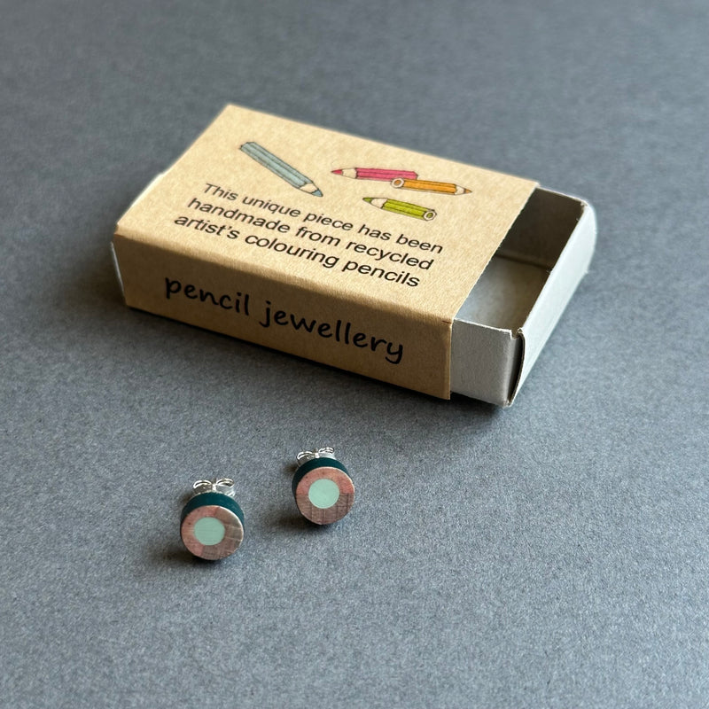 Pencil Stud Earrings - Grey