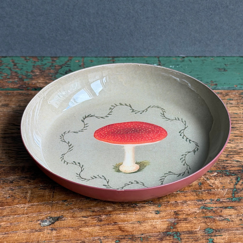 Enamel Tray - Small Round - Fungi