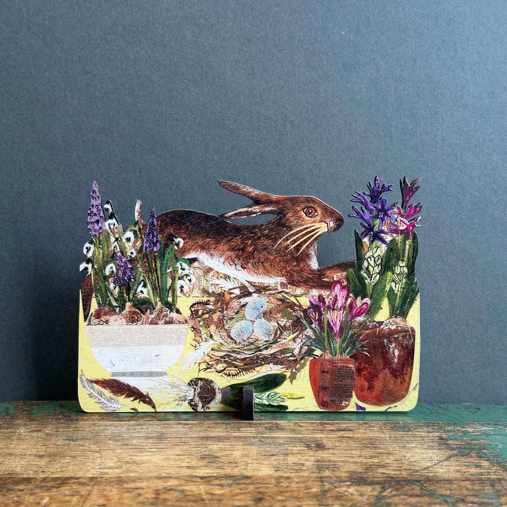 Wooden Keepsake with Greeting Card - Spring Table