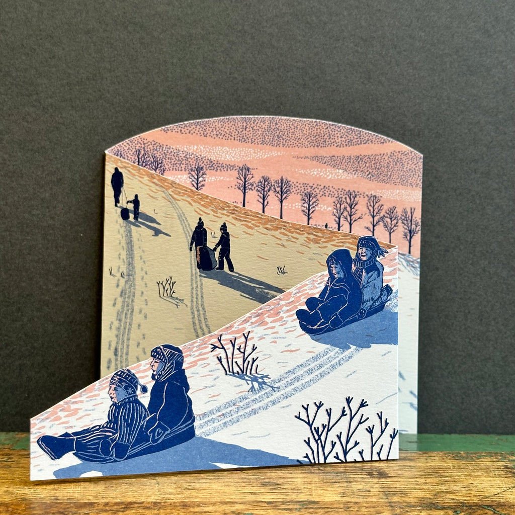 Concertina G/Card - Folded Forest - Sledging at Dusk