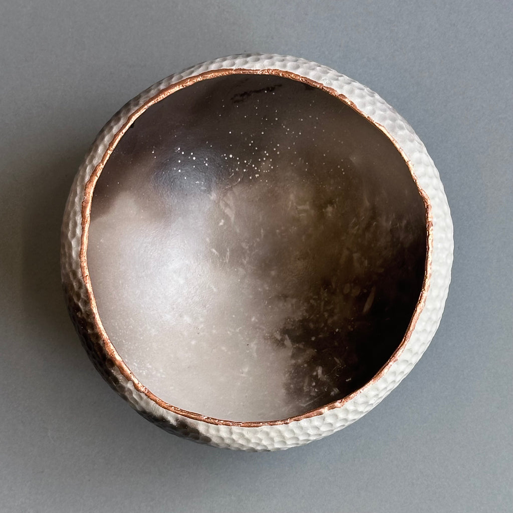 Small Organic Edge Pebble Pot - Dimpled Finish #C