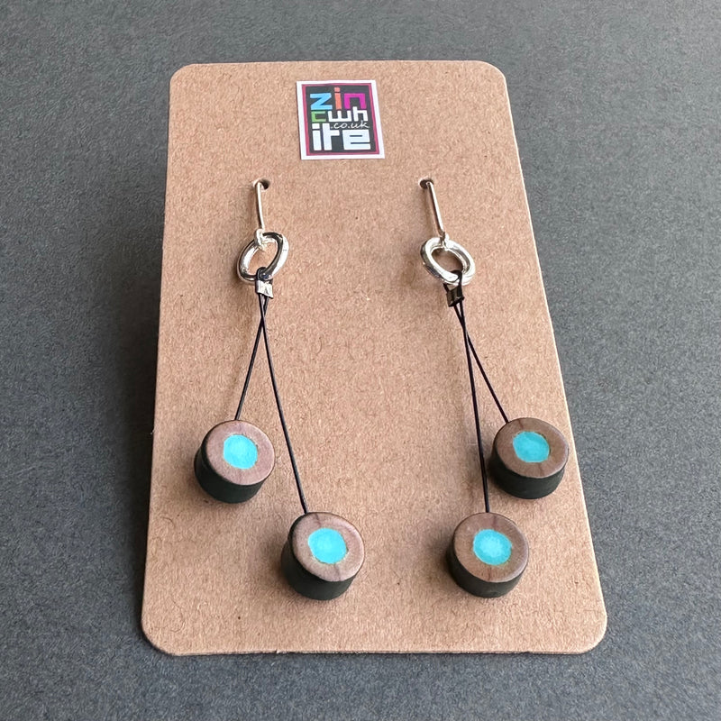 Cherry Pencil Earrings - Turquoise