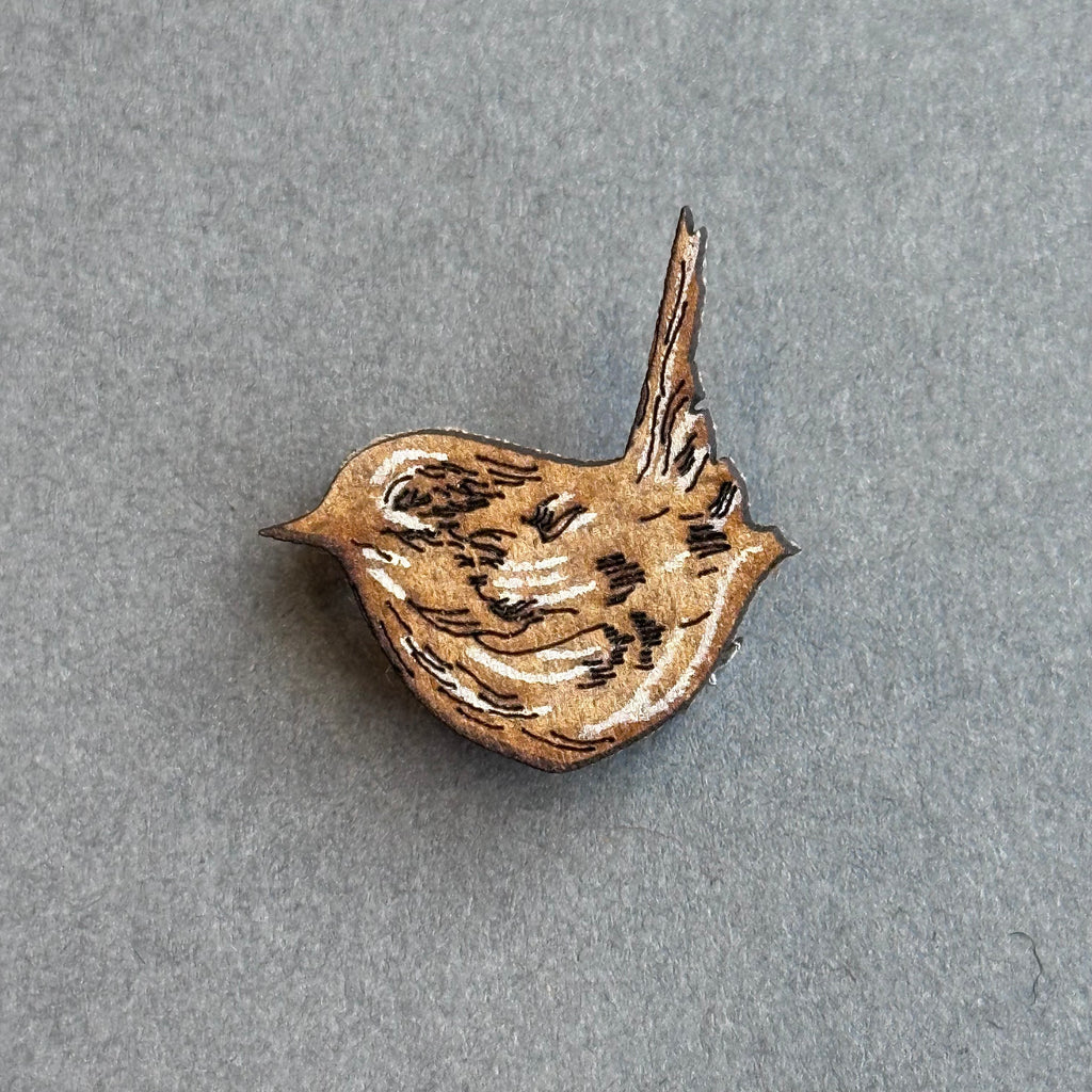 Mini Pin Brooch - Wren