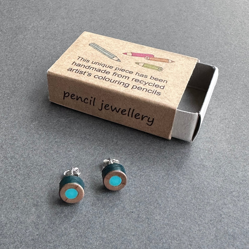 Pencil Stud Earrings - Turquoise