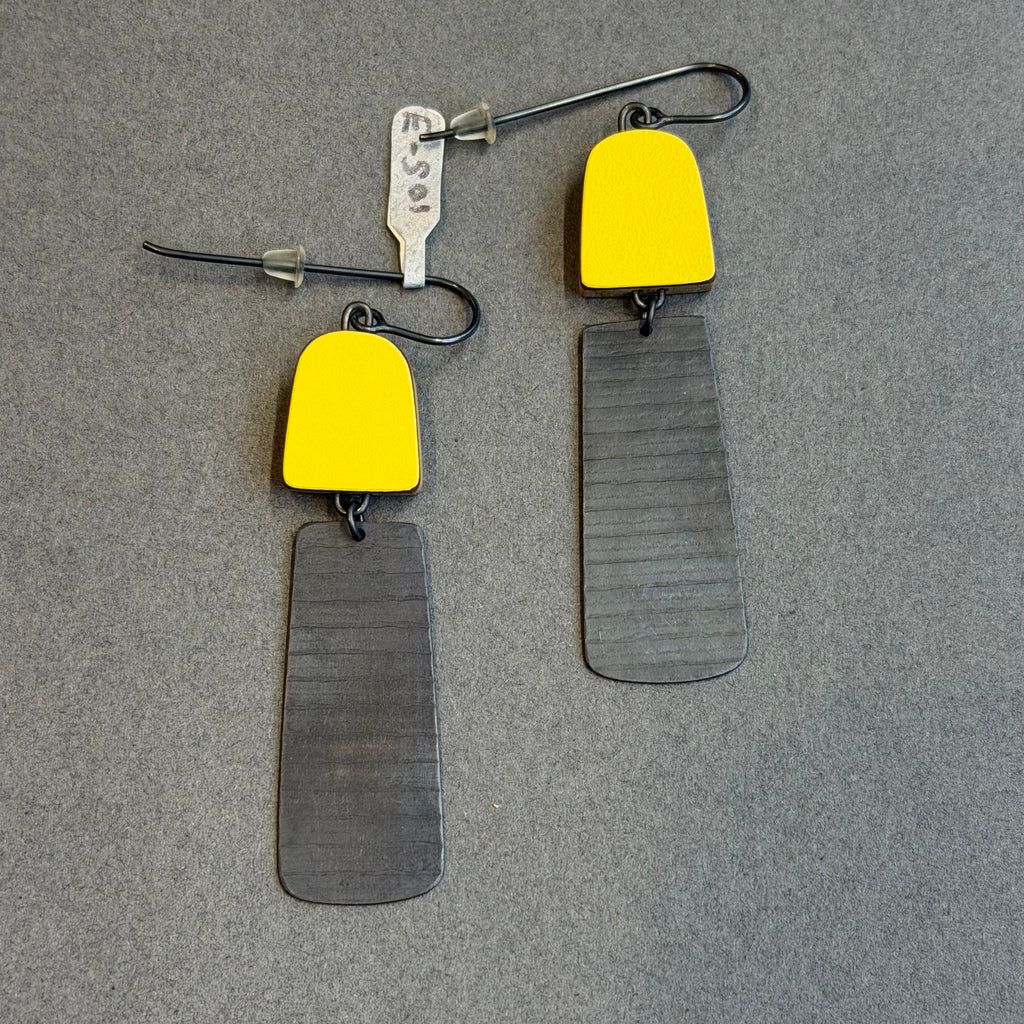 Minimalist Stripe Earrings Yellow