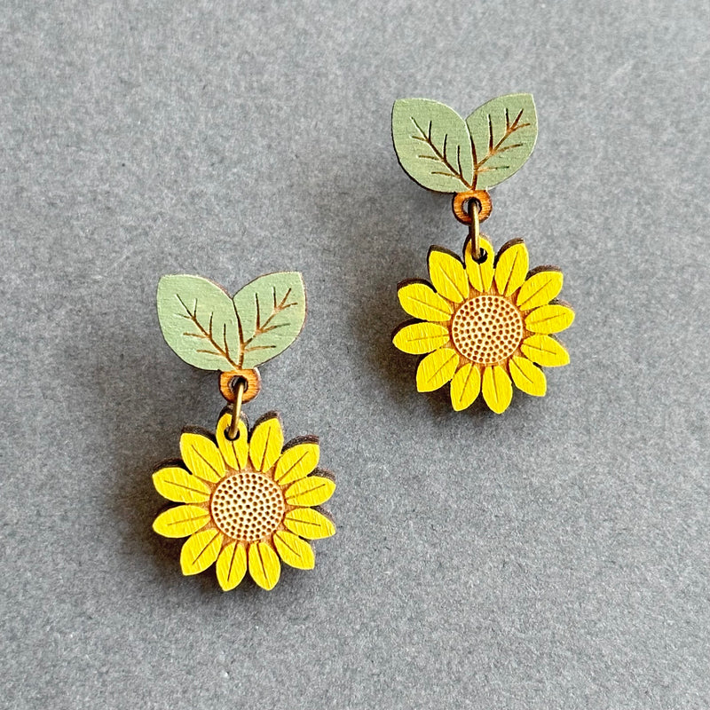 IBC In Bloom Drop Stud Earrings ‘Wild Sunflower’