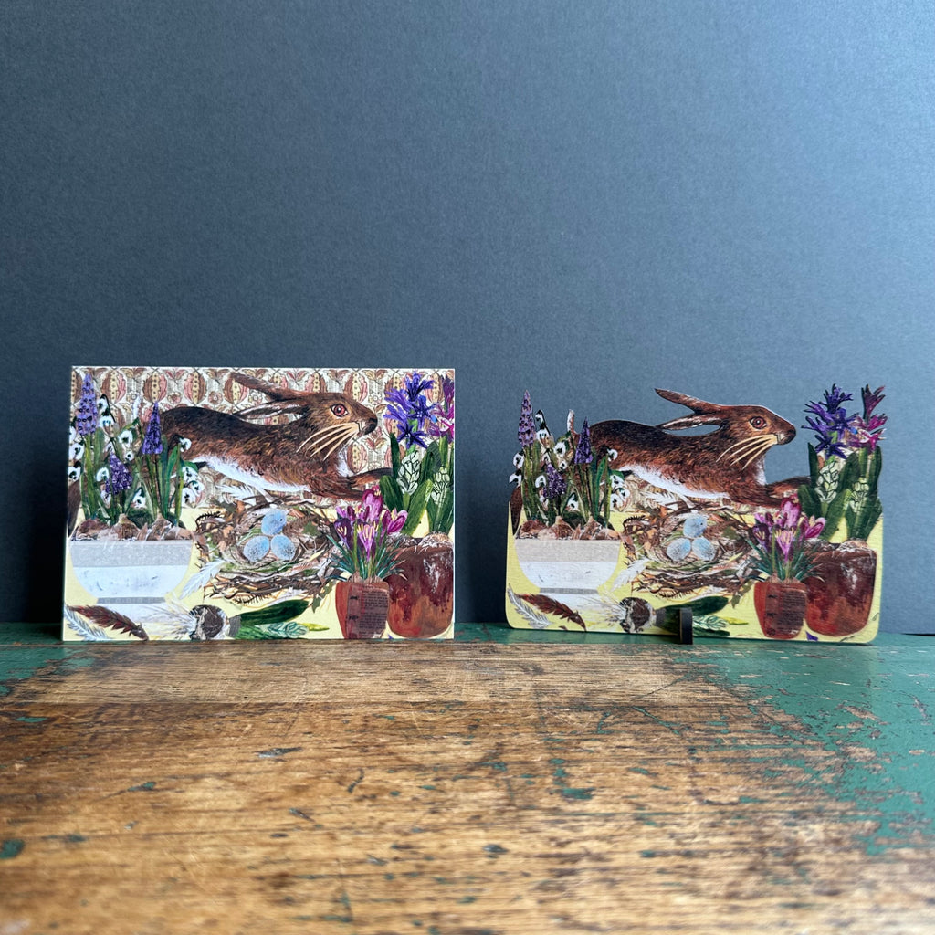 Wooden Keepsake with Greeting Card - Spring Table