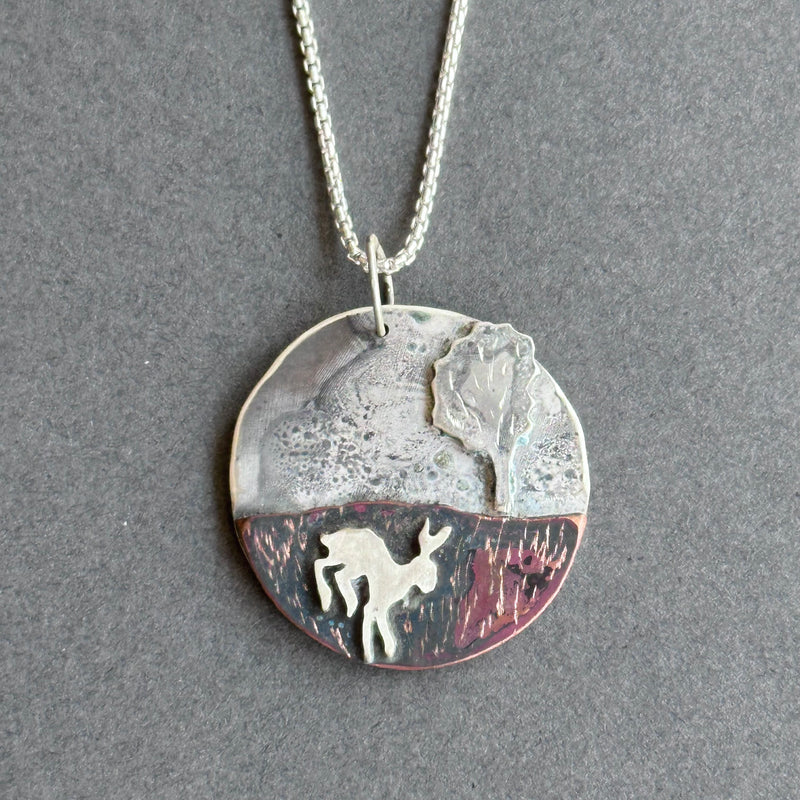 Sterling Silver Pendant - Moorland Hare