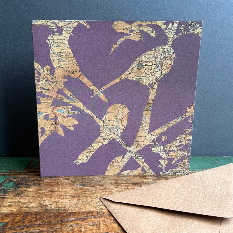 Haworth Map Card ‘Long Tailed Tits’