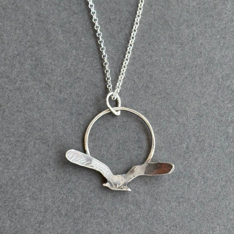 Sterling Silver Pendant - Barn Owl