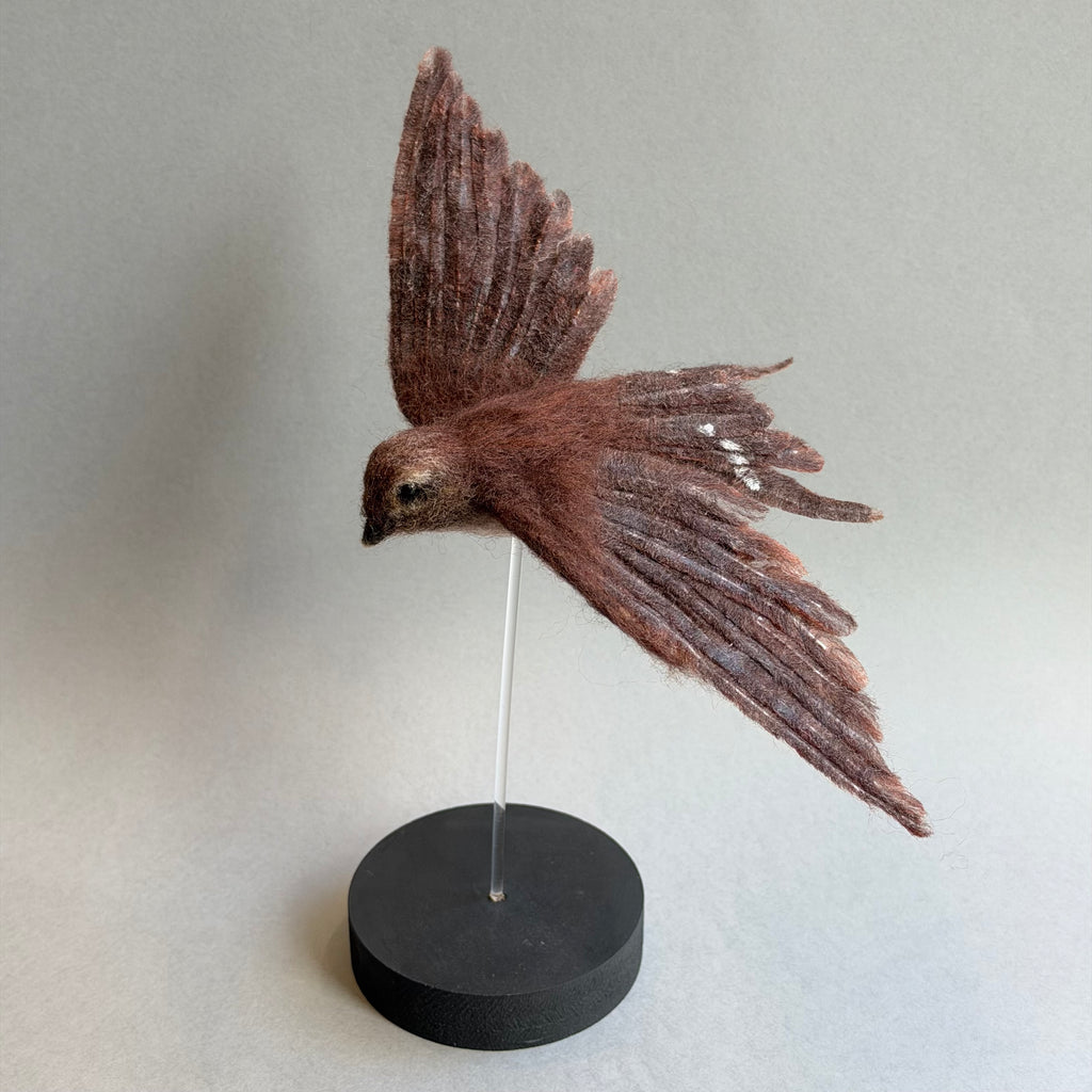 Needle Felted Swift in Flight