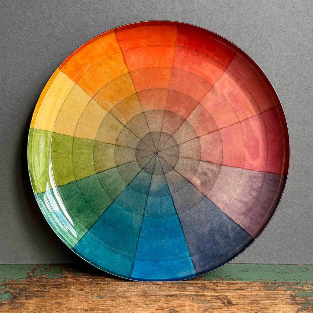 Enamel Tray - Medium Round - Vintage Colour Wheel