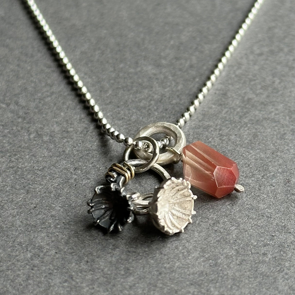 Poppy Seed Necklace - Silver & Andesine Labradorite