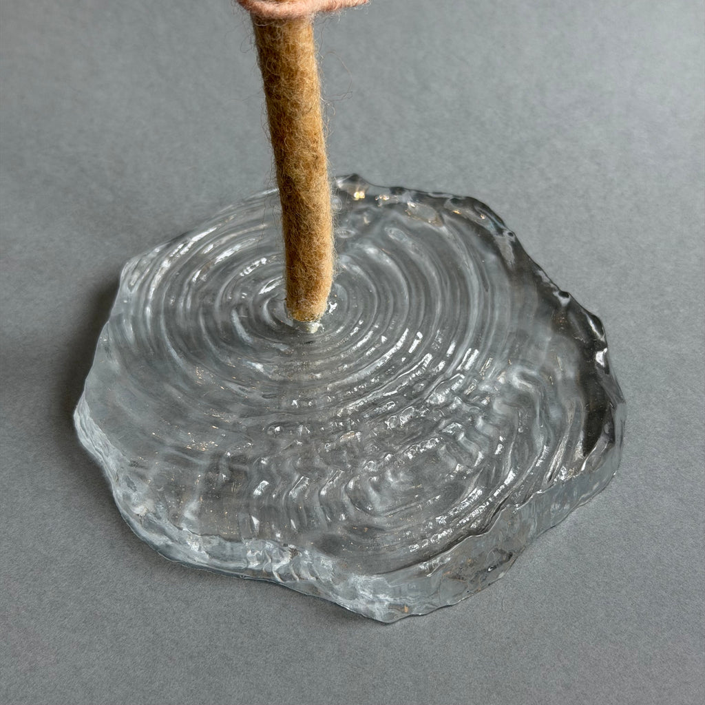Needle Felted Mouse ‘Amber’ on a Bulrush