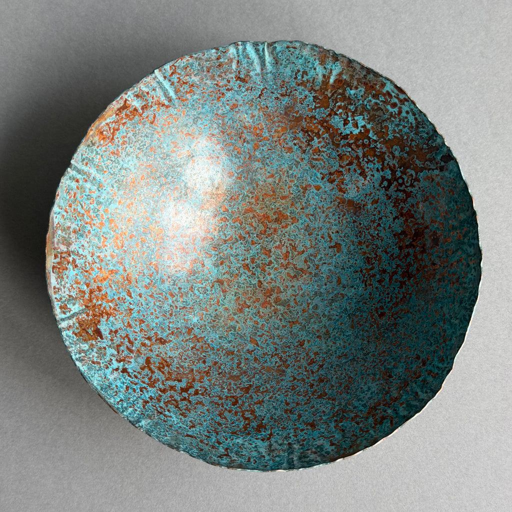 Patinated Copper Bowl - 12cm