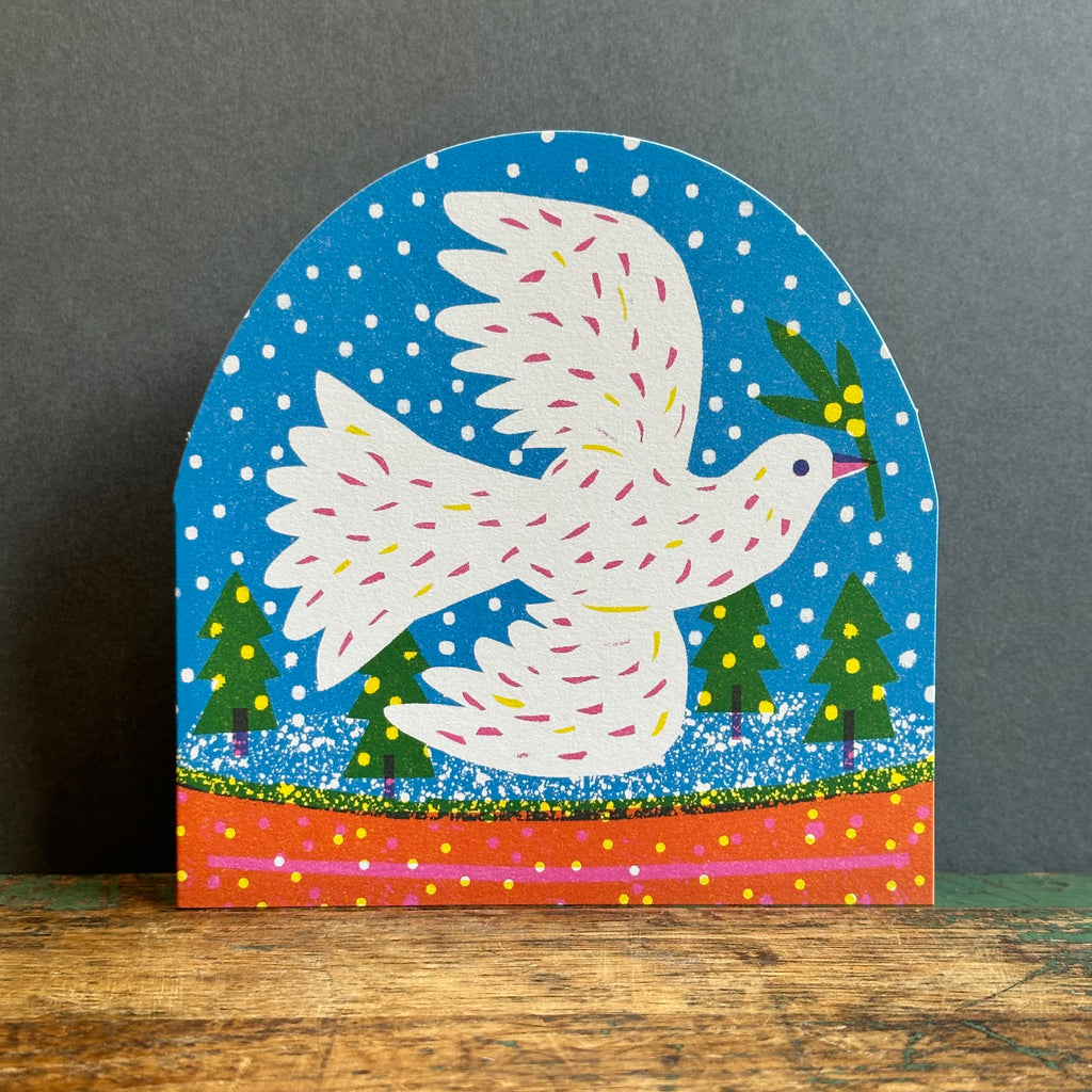 G/Card - Snow Globe - White Bird