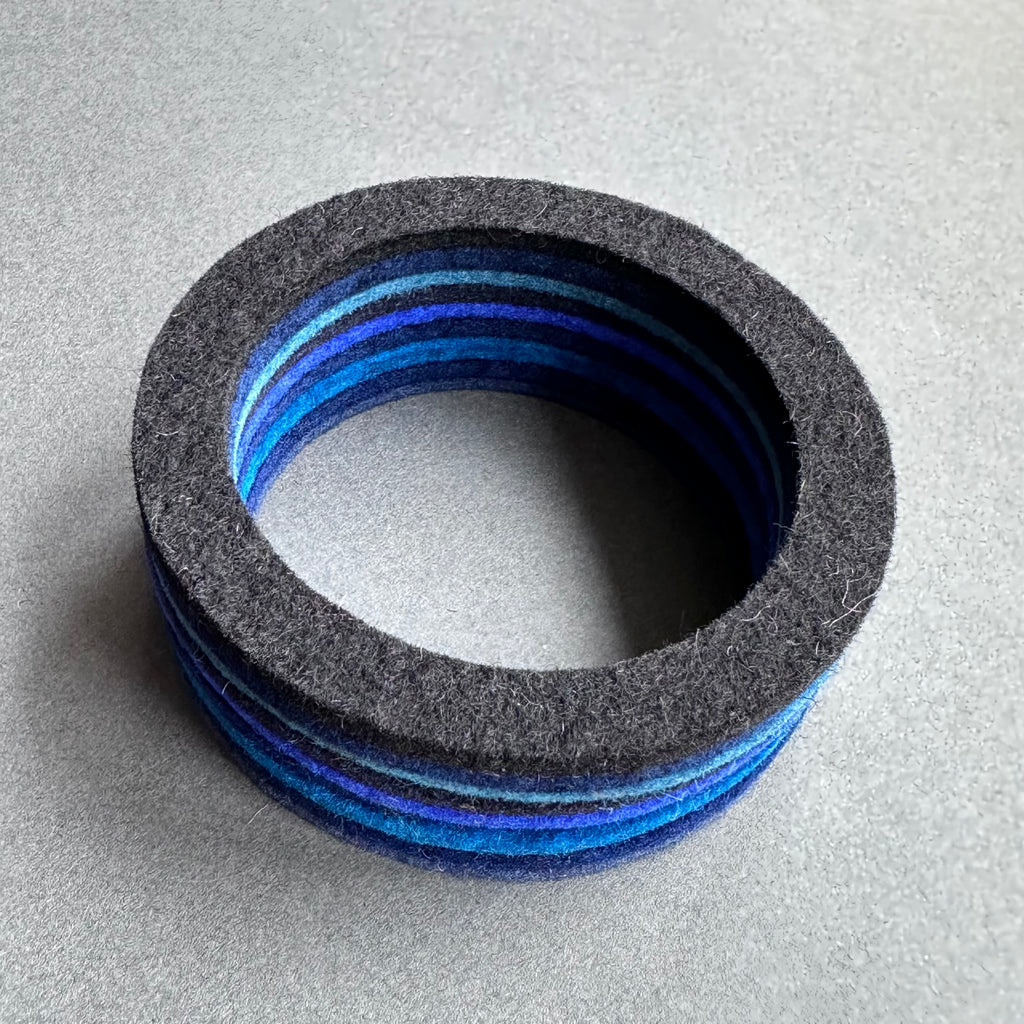 Chunky Bangle Ombre 'Blues'