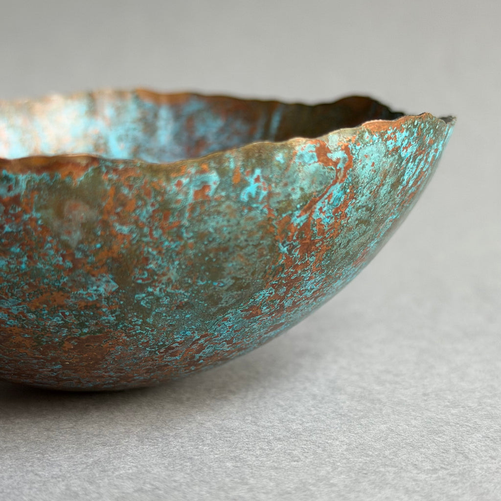 Patinated Copper Bowl - 10cm