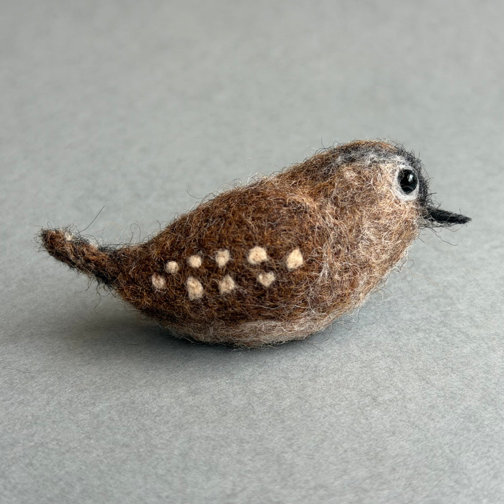 Needle Felted ‘Jenny Wren’ Brooch