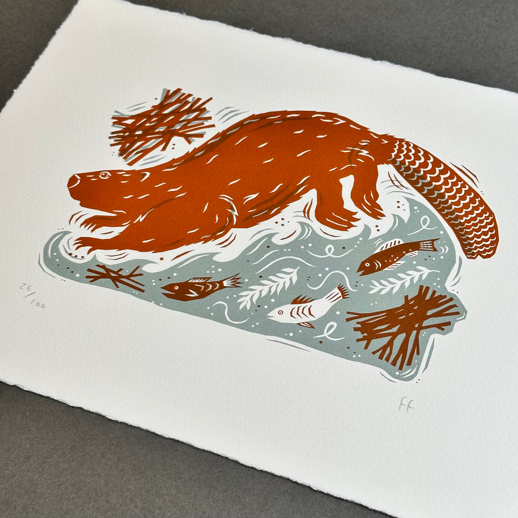 Ltd Edition Screenprint - Beaver
