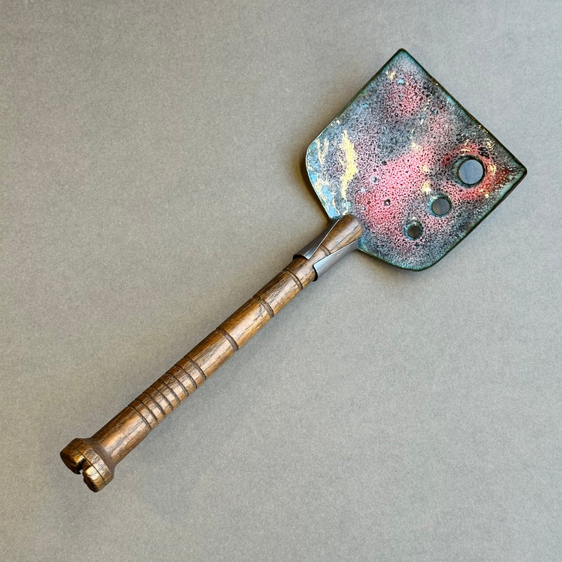 Decorative Enamel Spoon 'Wooden Pirn’