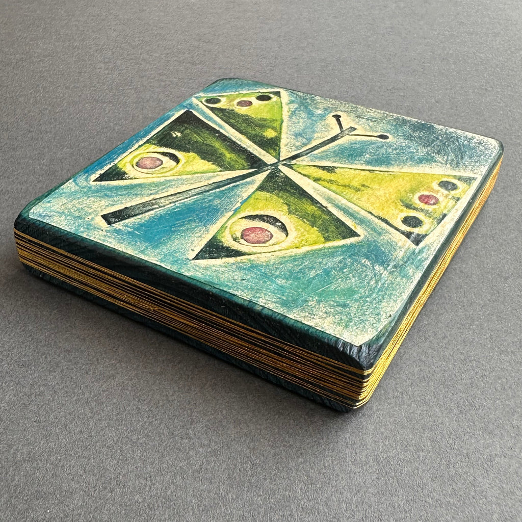 Collagraph Block ‘Butterfly’ Green/Blue