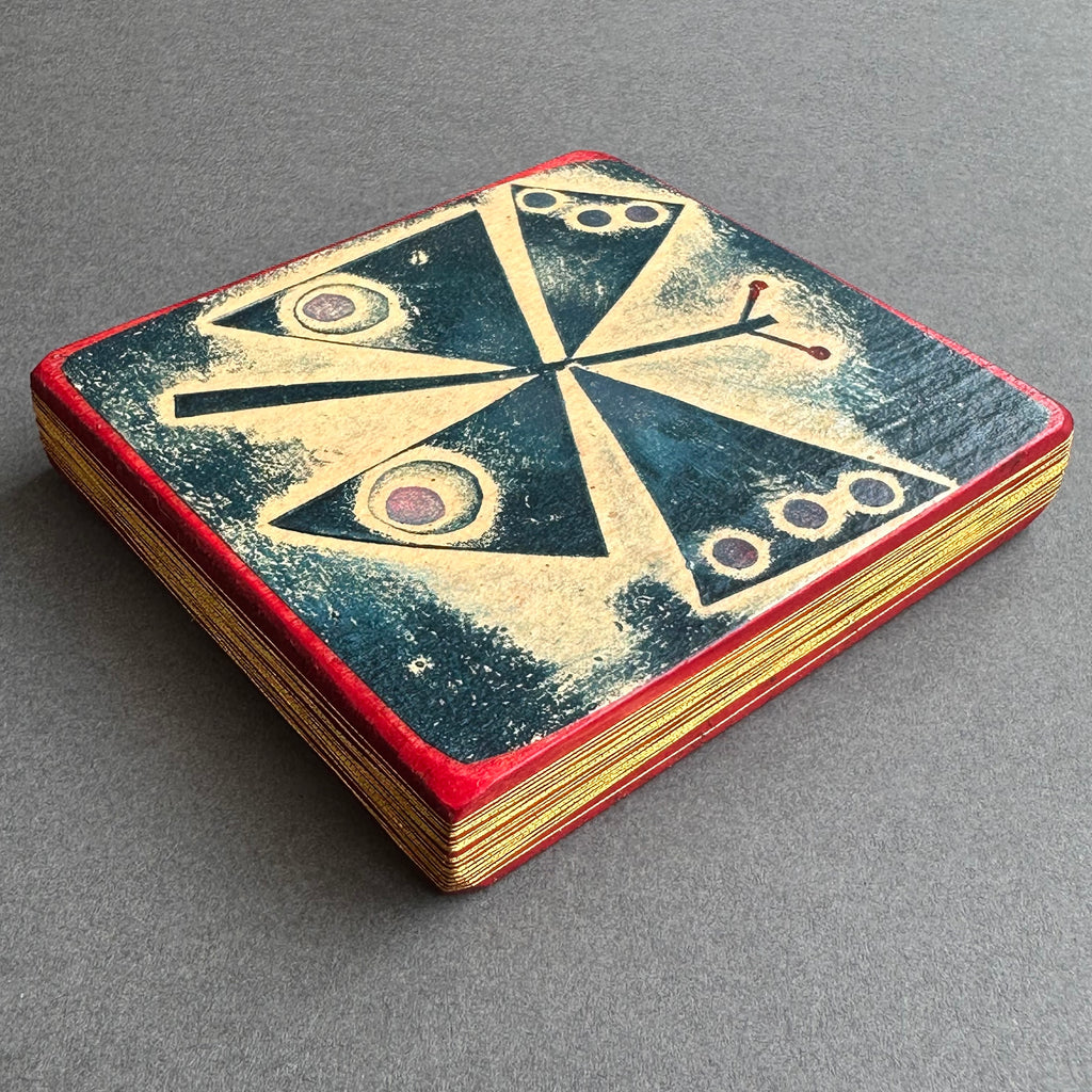 Collagraph Block ‘Butterfly’ Navy Blue/Cherry