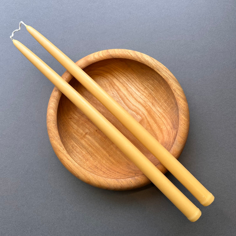 Pair Beeswax Candles - Extra Long