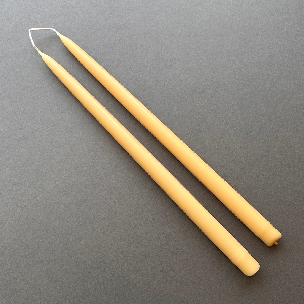 Pair Beeswax Candles - Standard Long