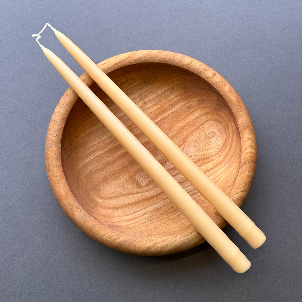 Pair Beeswax Candles - Standard Long
