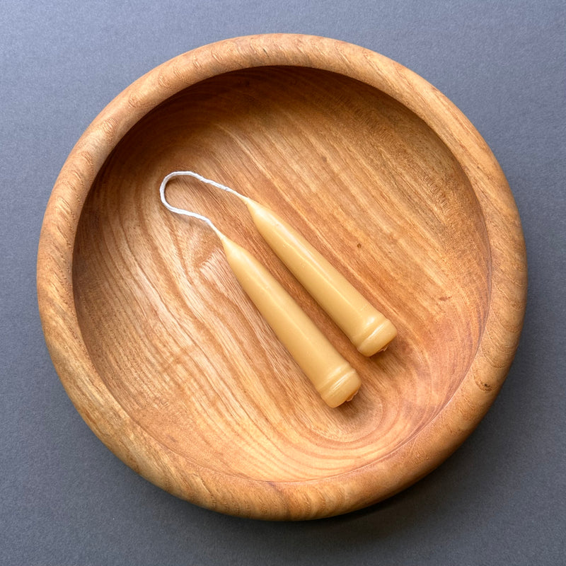 Pair Beeswax Candles - Stubby