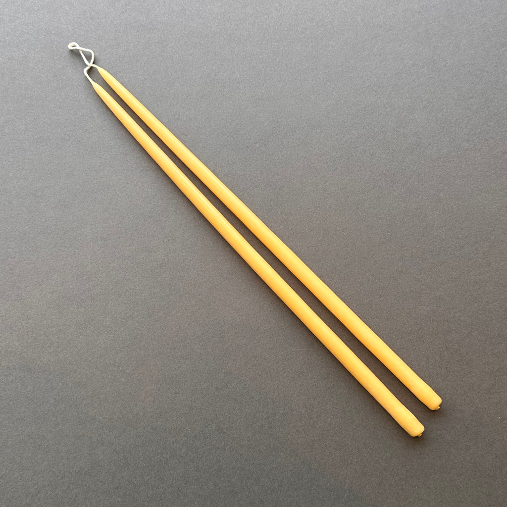 Pair Beeswax Candles - Taper Long