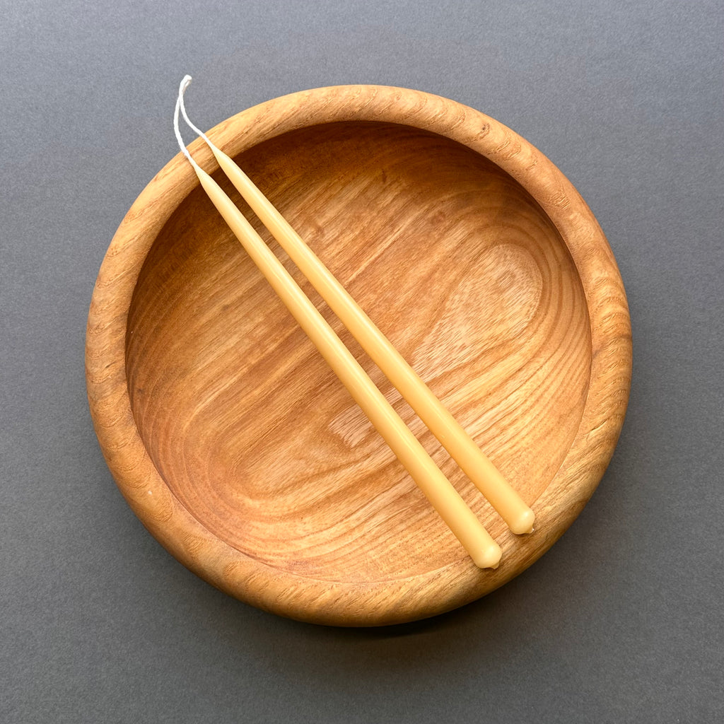 Pair Beeswax Candles - Taper Thin
