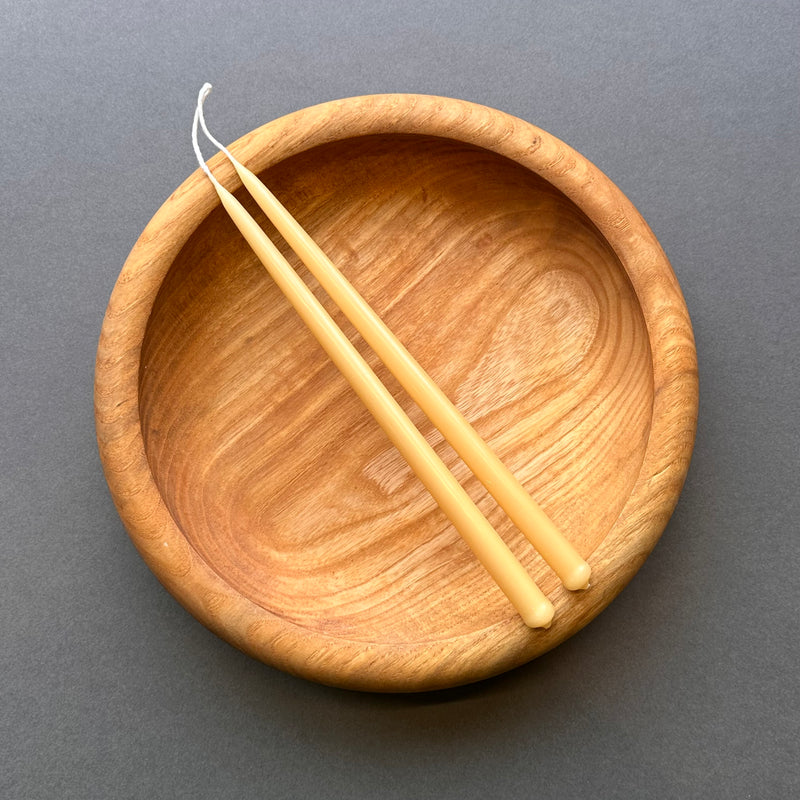 Pair Beeswax Candles - Taper Thin