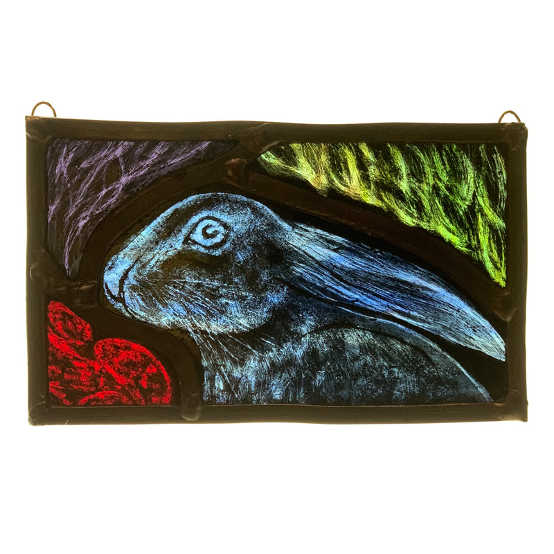 Stained Glass Rectangle - Hare