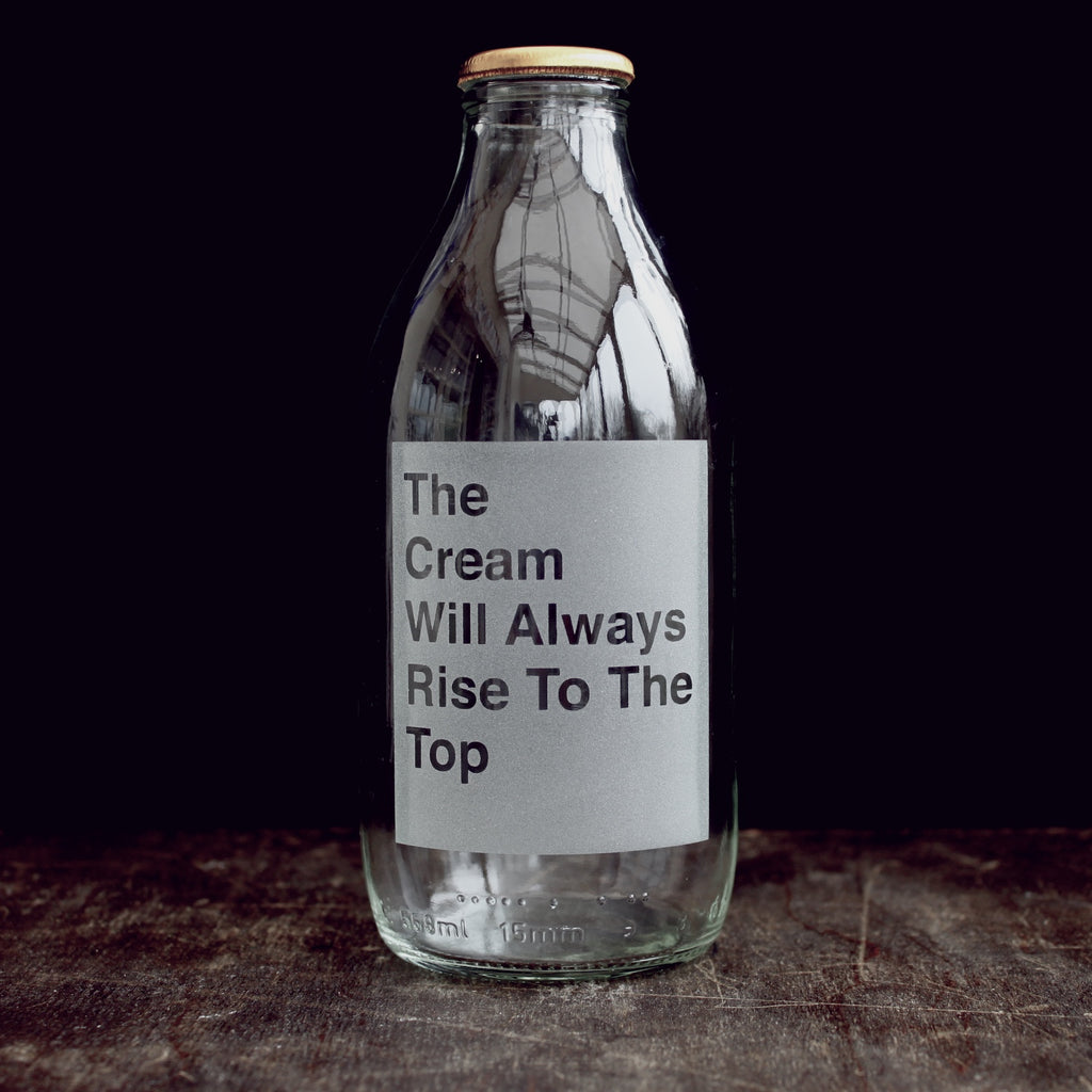 Etched Milk Bottle