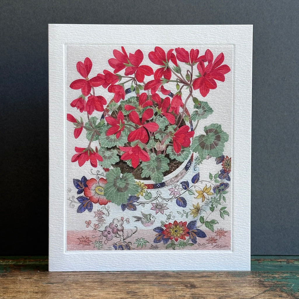 G/Card - Angie Lewin - Pelargonium in a Floral Cup