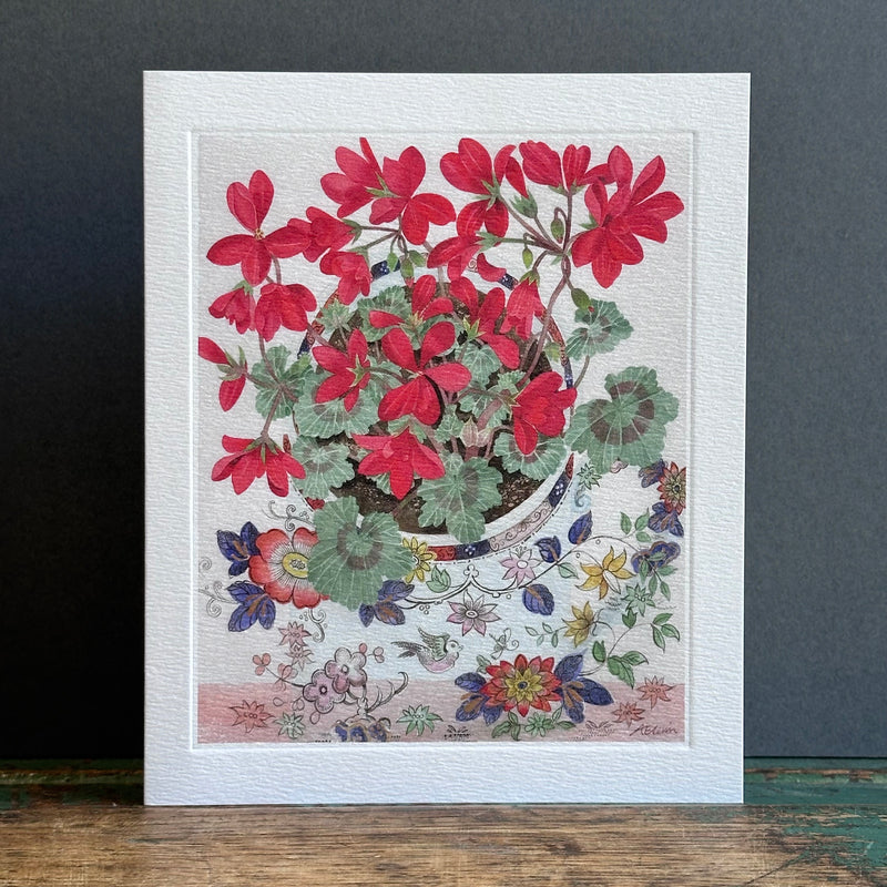 G/Card - Angie Lewin - Pelargonium in a Floral Cup