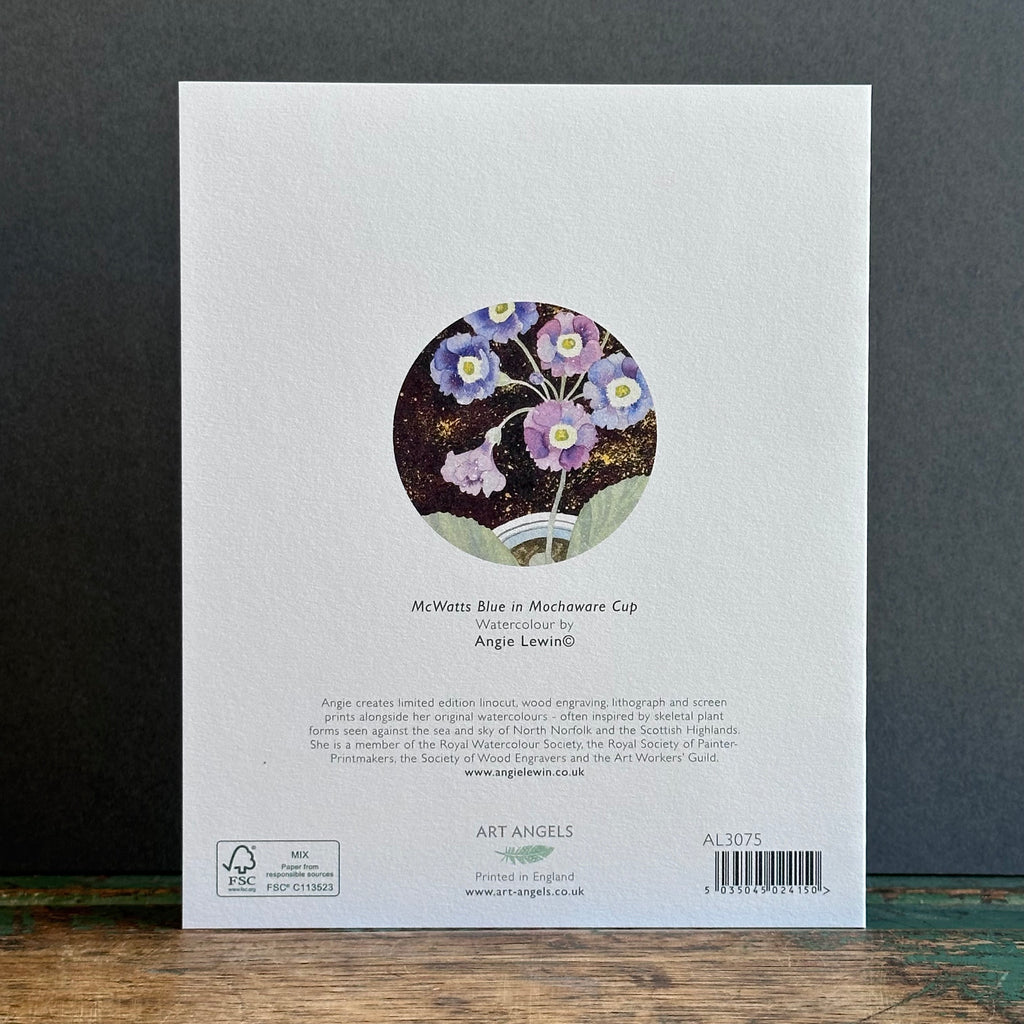 G/Card - Angie Lewin - McWatts Blue in Mochaware Cup