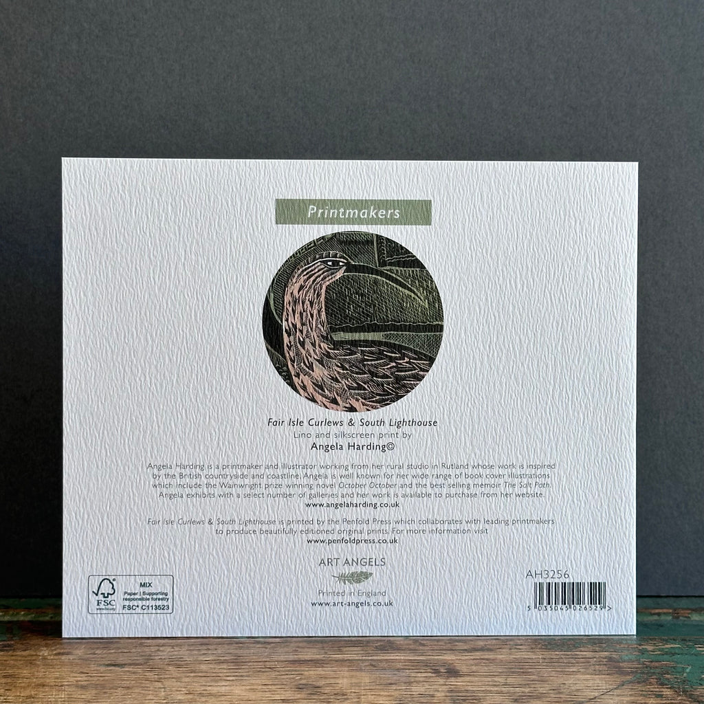 G/Card - Angela Harding - Fair Isle Curlews & South Lighthouse